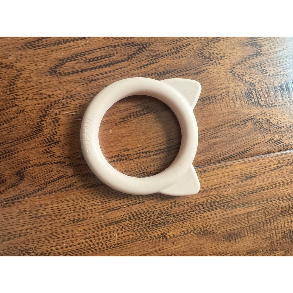 Mushie cat baby teether